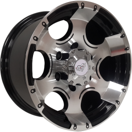 14x7.0 6H 139.7 P0 CB110 INFINITY SL1156 - Black Machined (Alloy)