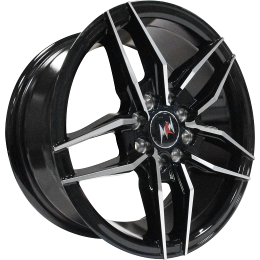 14x6.0 4H 100/114.3 P25 CB73.1 MRW L2066 - Black Machined Spoke (Alloy)