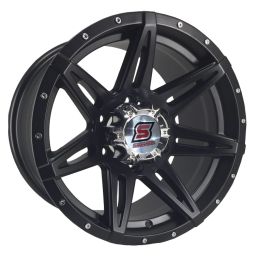 15x8.0 6H 139.7 P0 CB110 STUNNER LGS02 - Matt Black / Silver Stud (Alloy)