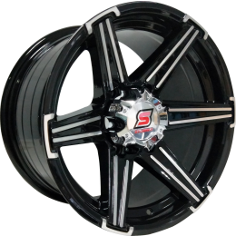 15x8.0 6H 139.7 P0 CB110 STUNNER LGS26 - Black Machined (Alloy)